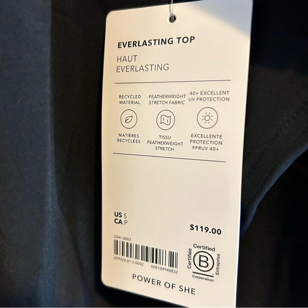 Athleta Everlasting Top - S - Black - Button-up Shirt